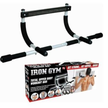 Imagem de Barra Porta Treino Multifuncional Musculação Fixa Portátil Calistenia Porta Parede