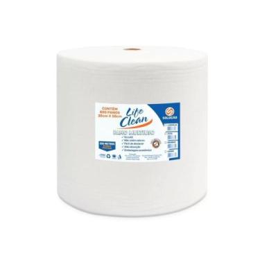 Imagem de Pano Bobina Branco 28x300 Life Clean