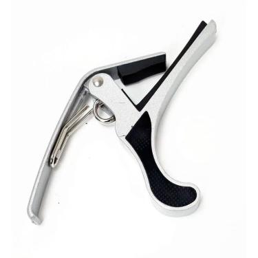 Imagem de Capotraste de Alumínio para Violão - MXT - Modelo MC-28G Prata - Ajuste Preciso e Confortável