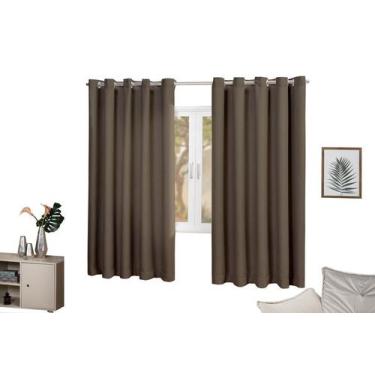 Imagem de Cortina  Sem Voil Corta Luz Ilhós Tabaco 4,00x1,80 - Empório Luz, Taba