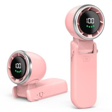 Imagem de Kuesuny Ventilador de turbina portátil portátil – bateria de 3600 mAh, 1-100 velocidades ajustável, motor atualizado com ventilador portátil para aventuras ao ar livre, acampamento, escritório ou uso