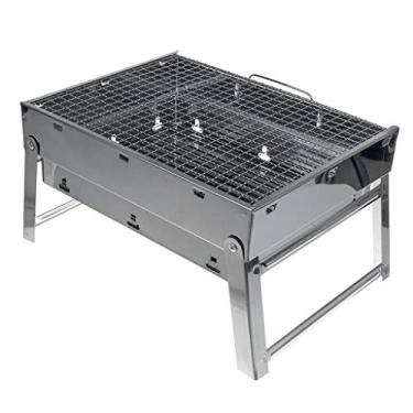 Imagem de Churrasqueira para pátio, churrasqueira, carvão, dobrável, fogão, aço inoxidável, acampamento, piquenique, churrasqueira, acessórios para churrasco, ferramentas