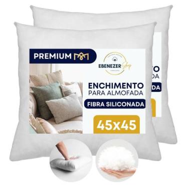 Imagem de Kit 2 Refil Enchimento De Almofada Fibra Siliconada Antialérgico Decor