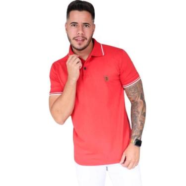 Imagem de Camisa Masculina Gola Polo Fio 30.1 Cardada 100% Algodão - RS, Variada
