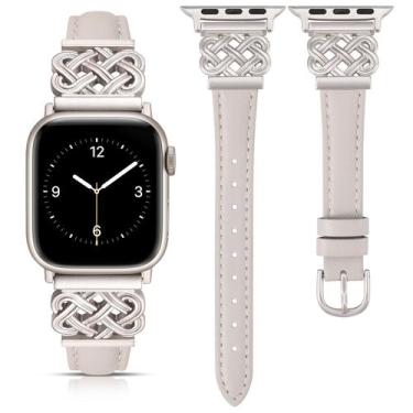 Imagem de Relógio Band TOYOUTHS Leather para Apple 38/40/41/42 mm para mulheres