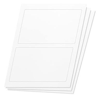 Imagem de Etiquetas de envio e envio FBA, etiquetas de meia folha, autoadesivas, cantos arredondados, 11,4 cm x 17,8 cm (200 etiquetas - 2 etiquetas cada folha)