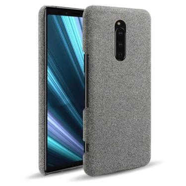 Imagem de Capa para SONY Xperia XZ4,Capa desenhada em lona,Case Protetora Ultrafina com Empunhadura Macia,Design em Tecido Antichoque e Antiarranhões-Gray