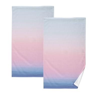 Imagem de Blush Horizon Shift-32 toalhas de banho de algodão 2 peças, toalhas de mão pequenas, toalhas de banho absorventes, toalhas de banho de secagem rápida, toalhas decorativas para banheiro, cozinha