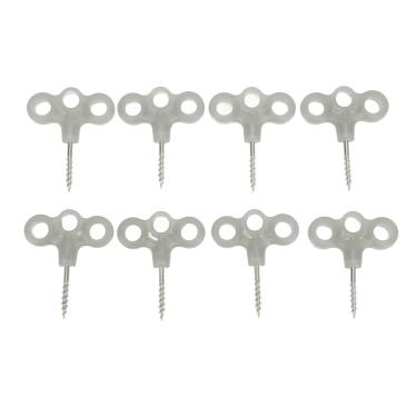 Imagem de Tenda de unha rosqueada peg spike spike aço inoxidável Visão noturna Função luminosa 30mm Durável para camping 8pcs