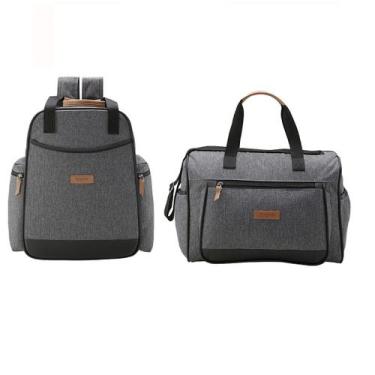 Imagem de Kit de Bolsa Maternidade Grande Achonchego Premium - Pirulitando, Cinz