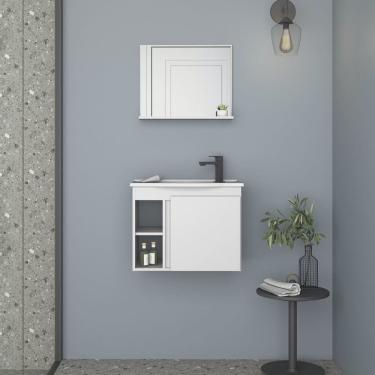 Imagem de Gabinete para Banheiro com Espelho e Lavatório