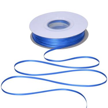 Imagem de YAMA Fita de cetim dupla face azul royal 1/20.3 cm fita de 100 metros para embrulho de presente, laços de cabelo, decoração de festa de casamento