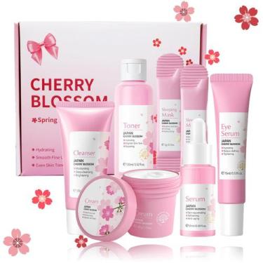 Imagem de Conjunto de presentes para cuidados com a pele Fashion Base Cherry Blo