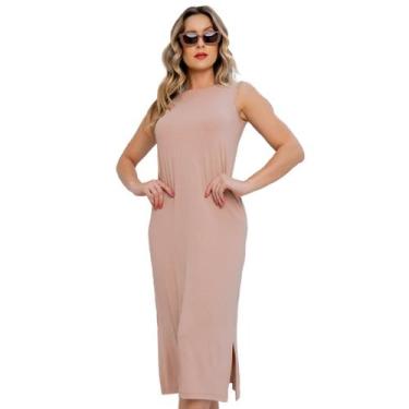 Imagem de Vestido Midi Feminino Soltinho Malha de Viscose Elegante - IV STORE, B