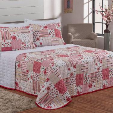 Imagem de Cobre Leito Colcha Casal Flowers Matelassê a Linha Percal 200 Fios Alg