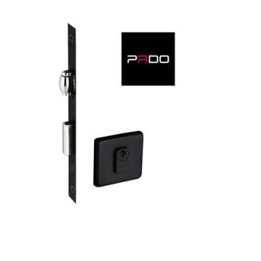 Imagem de Fechadura rolete porta pivotante pado preta preto máquina 55mm 471 qua