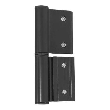 Imagem de Dobradiça Preta para Portas Abas Desiguais Com 2 Peças - 000027