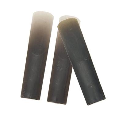 Imagem de Conjunto de 3 peças de resina de saxofone soprano - acessórios de saxofone de substituição para estudantes e profissionais - vermelho e preto colorido s (preto)