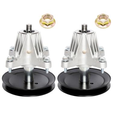 Imagem de JYLEYJ (Pacote com 2) Conjunto de eixo substitui 618-06991 918-06991 Apto para MTD Craftsman Troy Bilt T1000 T1200 T1400 T1800 TB42 TB2246 LT4200 com deck de 106,7 cm