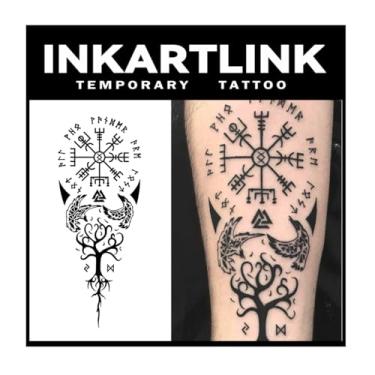 Imagem de INKARTLINK Tattoo Tech, 2 Folhas De Tatuagem Semipermanente Grande, Tatuagens Temporárias Com Design Artístico Para Adultos, Duram 1 A Semanas, À Prova D'Água, Aparência Realista, Sem Adesivo, Refle