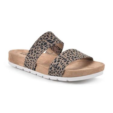 Imagem de CLIFFS BY WHITE MOUNTAIN Sandália feminina Tahlie Slide, Bronzeado/Chita/Tecido, 6