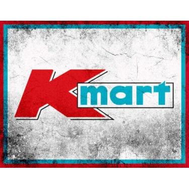 Imagem de Detroit Shirt Company Placa De Parede Metal Com Logotipo Desgastado Da Kmart - 40,6 Cm X 30,6 Impressa Em Lata E K Mart