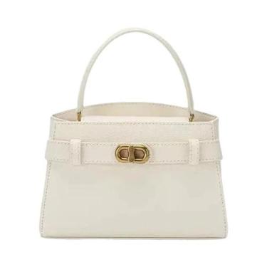 Imagem de Bolsa Transversal Feminina Preta Retrô Com Fivela De Metal, Textura Qu