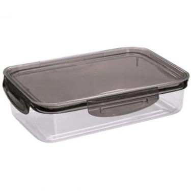 Imagem de Pote Trava Mais Retangular Cristal 1,1L Plasútil