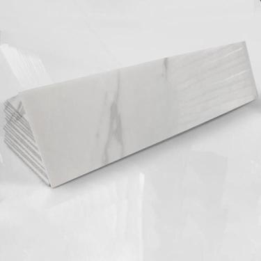 Imagem de Tijolinho Marmore Branco Jazz Adesivo Flexivel p Parede 30x7,5cm - 24 