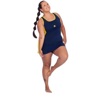 Imagem de Vestido Feminino Esportivo De Beach Tennis Bicolor Modelo Regata Short