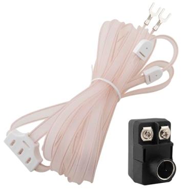 Imagem de Kaunosta Antena dipolo FM 300 Ohm em forma de T Antena FM + Transformador adaptador de 300 Ohm a 75 Ohm (Balun tipo F push-on) Kit para receptor sintonizador estéreo Yamaha Sony Sharp JVC Denon