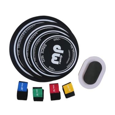 Imagem de menolana Almofadas de surdina para bateria de 10, 12, 14 e 16 polegadas, almofadas de prática de substituição para silenciador de bateria, conjunto de de prato, com 4 Surdinas para Pratos