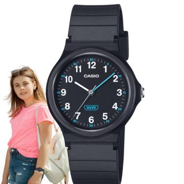 Imagem de Relógio Casio Infantil Analógico Pequeno Analógico Resistente Água Resina Ecológica Pre...