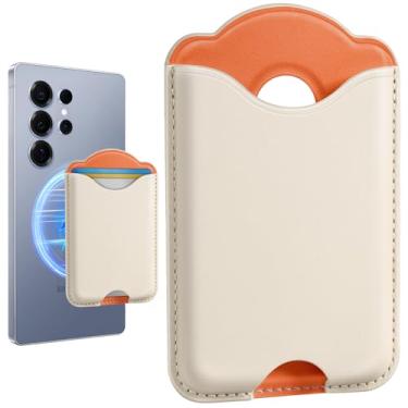Imagem de Shorogyt Compatível com porta-cartão magnético Magsafe – carteira de telefone para Galaxy S25 Series, para iPhone 17/16/15/14/13/12 série para mulheres e homens para Mag RFID Magnet Fit 3 cartões