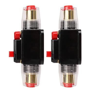 Imagem de Keenso Redefinir Manual Disjuntor de Circuito Embutido para o de áudio de Carro, Ampla Aplicação Em Sistemas Solares, Fácil de Instalar, Material de Liga de Zinco ABS (60a)