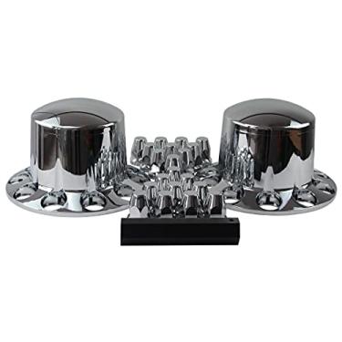 Imagem de JIUXI Kits De Capa De Eixo Traseiro De Plástico Cromado Abs Com Capas De Porca De Rosca De 33 Mm Para Caminhões Semi Em Pares (Padrão)