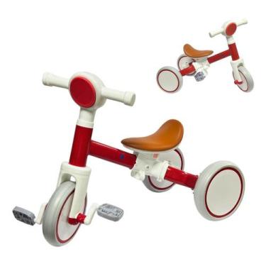 Imagem de Bicicleta Equilíbrio Triciclo 2 Em 1 Balance Com Rodas Eva Cor Vermelh