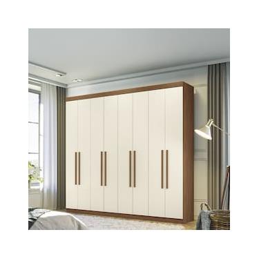Imagem de Guarda-Roupa Casal Santos Andirá Master New com 8 Portas, 4 Gavetas e 10 Prateleiras – 238,8cm de largura