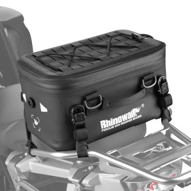 Imagem de Rhinowalk Bolsa de assento traseiro de expansão para motocicleta, impermeável, 16L, bolsa de selim de uso duplo com alças de liberação rápida para câmera, drone e isolamento térmico