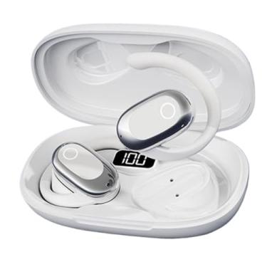 Imagem de Fones de ouvido TWS sem fio girando em fones de ouvido com redução de ruído adequada para todos os smartphones,Beige