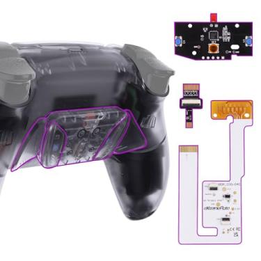 Imagem de eXtremeRate Kit De Remapeamento Back Paddles Programável Rise4 V3 Para Controle Ps5 Bdm-030 040 050, Placa Atualização, Fundo Transparente E Redesenhado, Conjunto 4 Botões - Não