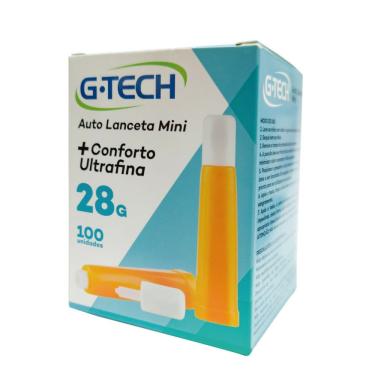 Imagem de Auto Lanceta Mini G-Tech +Conforto Ultrafina 28g 100 Unidades