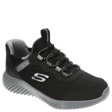Imagem de Skechers Tênis masculino Bounder-Brisk-Burst, Preto/Carvão, 10.5 Little Kid