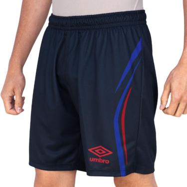 Imagem de Calção Umbro Rush Futebol Marinho Azul E Vermelho-M