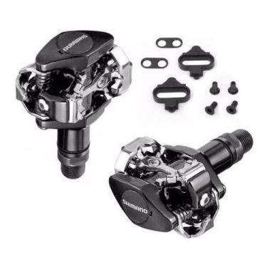 Imagem de Par Pedal Clip Shimano Preto Novo C/ Tacos Pd M505 420gr