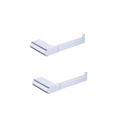 Imagem de Conjunto organizador de banheiro - Dispensador de sabonete, porta-toalhas e suporte de papel higiênico - Ferragens, 2 suportes de papel