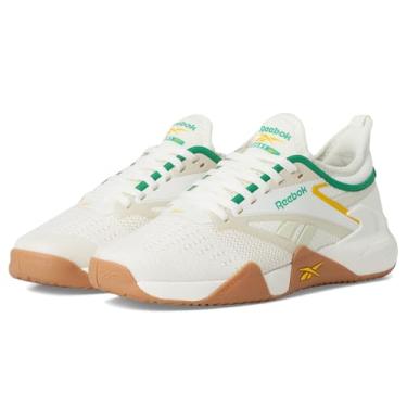 Imagem de Reebok Tênis feminino Nano Court, tênis feminino Pickleball, Giz/alabastro/verde melhorado, 41