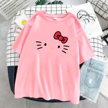 Imagem de Camiseta Hello Kitty Aesthetic - sneko, Rosa, P