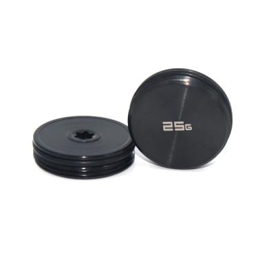 Imagem de RunzeFeng Pesos de taco de golfe 2 peças 5g/10g/15g/20g/25g/30g/35g/40g Substituir para 24 modelos AI Odyssey Putters (preto, 2 peças, 25 g)