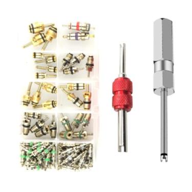 Imagem de predolo Kit de acessórios para válvula de ar condicionado com 102 peças, ferramenta de instalação e remoção, substituição resistente para reparo de ar